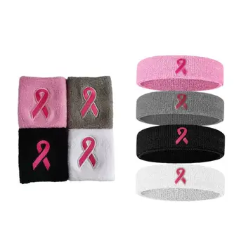 Абсорбирующие спортивные браслеты для детей Розовый Забота о женщинах Бег Повязка на голову Эластичные ленты на запястье Спорт на открытом воздухе
