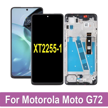 6.6 '' Оригинал для Motorola Moto G72 LCD MotoG72 XT2255-1 Замена сенсорного экрана Дигитайзер в сборе