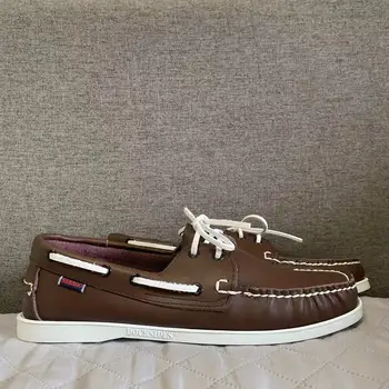Мужская аутентичная обувь Sebago Docksides - Кожаная обувь на шнуровке премиум-класса AC109
