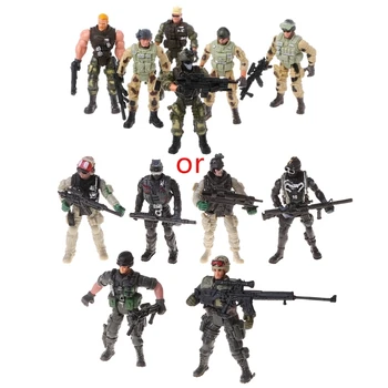 6 шт./комплект фигурки армейских солдат игрушка с военными фигурками детская игрушка