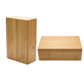 2 шт. Бамбуковый блок для йоги, бамбуковый блок для стойки на руках, кирпич для углубления поз, улучшения силы, равновесия и гибкости