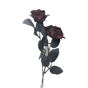 1 шт. Готическая черная роза искусственные цветы имитация цветов Валентин Розы Цветы Украшения для дома