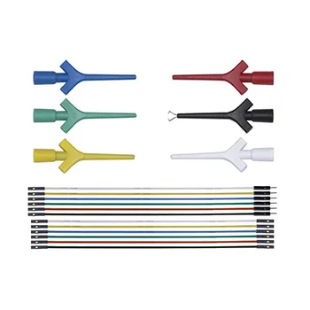 Набор измерительных проводов, Est Hook Clips Силиконовая перемычка Провода Кабель для электрических испытаний логического анализатора