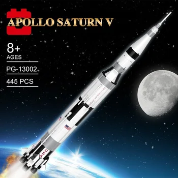 100CM США NASAS Exploring Apollos Saturn V Space Launch Rocket Технические строительные блоки Кирпичи Детская игрушка Подарок