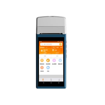 5,5 дюйма Android 8 Портативный POS-терминал КПК 2 + 16 ГБ 58 мм Термопринтер чеков Считыватель NFC Сканер штрих-кода POS