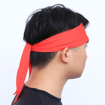 Галстук на голове Спортивная повязка на голову Галстук Повязка на голову для бега Тренировки Теннис Каратэ Легкая атлетика Пиратские костюмы (красный)