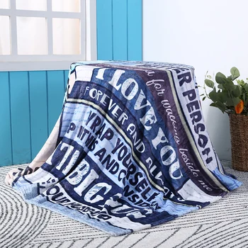 Винтажное одеяло Удобное одеяло с цитатой любви Многофункциональное одеяло с двойной боковой печатью для дивана, дивана, кресла, спальни