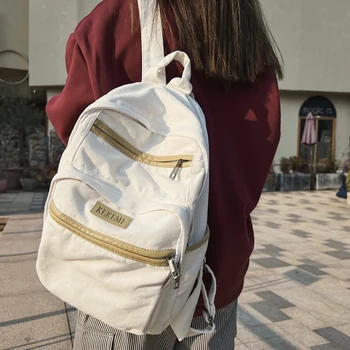 холст бренд мужчины рюкзак женский ретро книга путешествия сумка девочка мальчик ноутбук студент мода винтаж женщины колледж школьные сумки