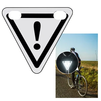 1 шт. Велосипедный предупреждающий отражатель Магнитный треугольный отражатель Велосипедные наклейки Ночная езда Светоотражающий лист