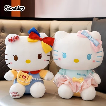 Sanrio Hello Kitty Kuromi Cinnamoroll Детские мягкие игрушки Аниме Плюшевые игрушки Kawaii Kids Новогодние подарки Детские куклы для девочек