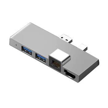Для Surface Pro 4 5 6 Концентратор док-станции с 4K HDMI-совместимый TF-кардридер Gigabit Ethernet 2 USB 3.1 Gen 1 Port A