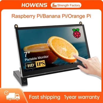 HOWENS Портативный монитор 7-дюймовый сенсорный экран Raspberry Pi 7